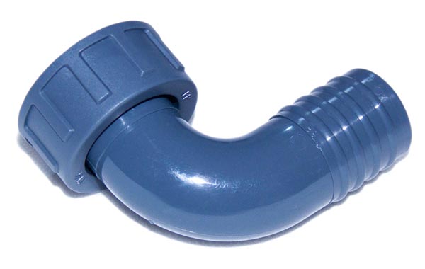 Schlauchtülle PP 32 mm (1 1/4) mit G 1 1/4 Zoll Aussengewinde und  Überwurfmutter aus PVC
